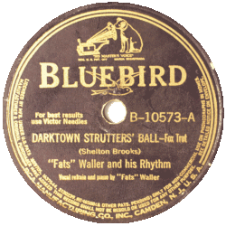 Fats Waller, Darktown Strutters Ball, Bluebird, 10573-A