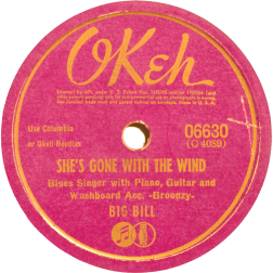 Big Bill Broonzy, She's Gone With The Wind, Okeh 06630